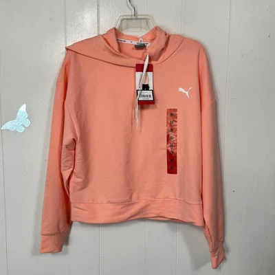 Puma Modern Sport Hoodie Womens Medium Apricot Blush Activewear Sweatshirt - Image 1 of 4