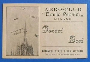 1929 Tag der Luft des Sieges - Aero Club E. Pensuti - Mailand - Bild 1 von 3