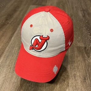 Zephyr New Jersey Devils Hat Red Gray Trucker Dad Cap NHL Hockey Faded Strapback - Picture 1 of 7