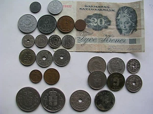 dänische Münze Dänemark 1 2 5 10 25 50 Öre 1 Krone 2 5 10 20 Kronen 1931-1996 - Bild 1 von 1