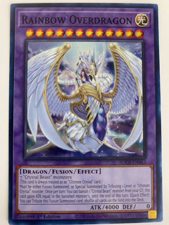 Yu-Gi-Oh! - Rainbow Overdragon - SDCB-EN043 - Super Rare - 1st Ed -NM/M -NEW - Image 1 of 1