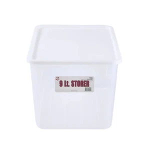 10 x 9L Plastic Storage Box Container Food Grade Fridge Freezer Organizer Tub - Picture 1 of 2