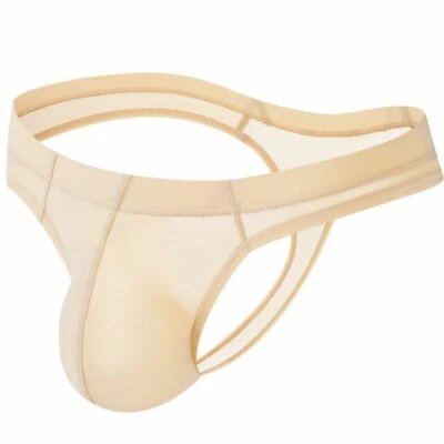 Men Sexy Ice Silk Underwear G String Thong Underpant Pouch Lingerie Briefs Gay~ - Image 1 of 4