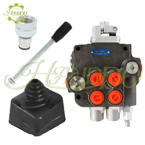 SAE Hydrauliksteuerventil mit Joystick mit Umbaustecker 21GPM 2 Spule - Bild 1 von 11