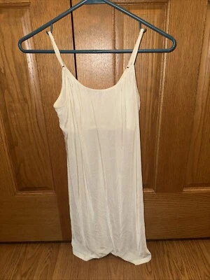 Vintage Olga Slip Mini Dress 12209 Womens 34 Off White Lightwt Built in Bra - Image 1 of 4