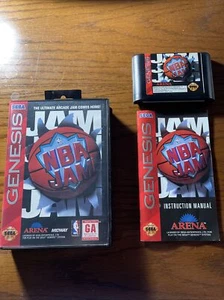 NBA Jam (Sega Genesis) *COMPLETE W/ MANUAL - TESTED WORKING - Picture 1 of 6
