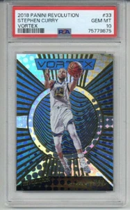 2018 PANINI REVOLUTION VORTEX #33 STEPHEN CURRY WARRIORS PSA 10 LOW POP RARE - Picture 1 of 2