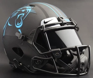 *CUSTOM* CAROLINA PANTHERS NFL Riddell SPEED Replica Football Helmet ECLIPSE - Picture 1 of 3