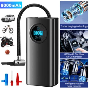 8000mAh Battery Rechargeable Car Tire Air Inflator Tyre Electric Pump Cordless - Picture 1 of 13