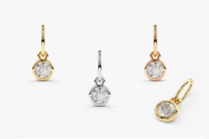 Diamant Solitär Collier, Charm Diamant Collier, Zargenfassung Lab Grown Diamond - Bild 1 von 4