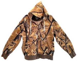Faded Glory Jacket Hoodie Camouflage Brown Full Zip Men's Meduim 38-40 - Picture 1 of 12