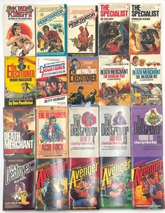 Group of 20 Vintage Action/Thriller Series Mass Market Paperbacks, 1972 - 1994 - Imagen 1 de 2
