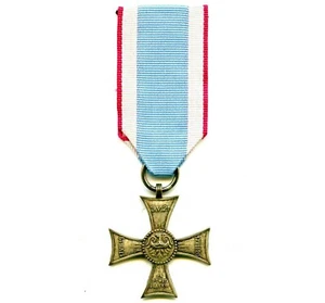 4397 POLISH SILESIAN UPRISING CROSS OF VALOR AN MERIT ORDER MEDAL POLAND REPLICA - Picture 1 of 4