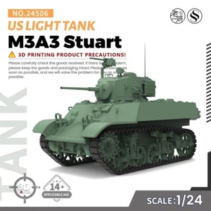 SSMODEL SS24506 1/24 Kit Modelo Militar US M3A3 Stuart Tanque Ligero - Imagen 1 de 5