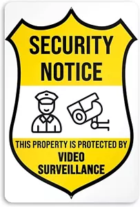 Security Camera Sign, This Property is Protected by Video Surveillance, 8x12 - Picture 1 of 7
