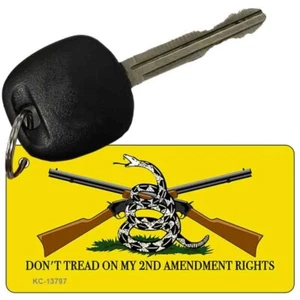 Don't Tread On My 2nd Amendment Aluminium Schlüsselanhänger Nummernschild Anhänger Kunst Schlüsselanhänger - Bild 1 von 1