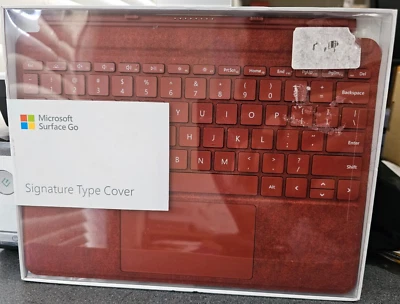 NEW Microsoft Surface Go Signature Type Cover Keyboard KCS-00084 - Poppy Red - Image 1 of 2