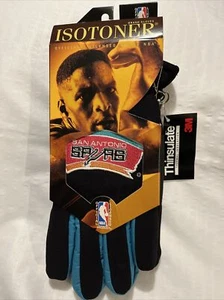 VTG 1994 NBA SAN ANTONIO SPURS Isotoner Winter Thinsulate Gloves S/M * NEW - Picture 1 of 3