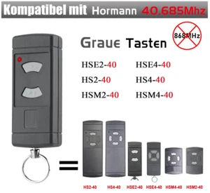 1X HSE2-40 Garagentoröffner Handsender für Hörmann 40MHz Graue Tasten HSE2/HSM4 - Bild 1 von 5
