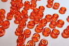 15g >150pc Size 6/0 4.5mm Czech Glass Seed Beads - Transparent Orange