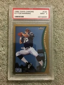 1998 Stadium Club PEYTON MANNING #165 Rookie RC Graded PSA Mint 9 Colts - Bild 1 von 4