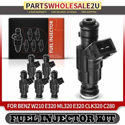 Inyector de combustible 6 piezas para Mercedes-Benz C280 CLK320 E320 ML320 1998 1999 2000 SOHC Foto 1 de 4