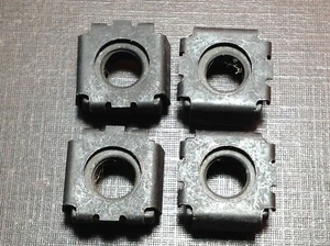 4 pcs Ford Mercury 5/16-24 black phosphate low carbon steel cage nuts NORS - Picture 1 of 5