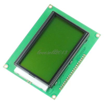 5V 12864 LCD Display Modul 128x64 Punkte Grafik Matrix gelb grün Hintergrundbeleuchtung - Bild 1 von 4