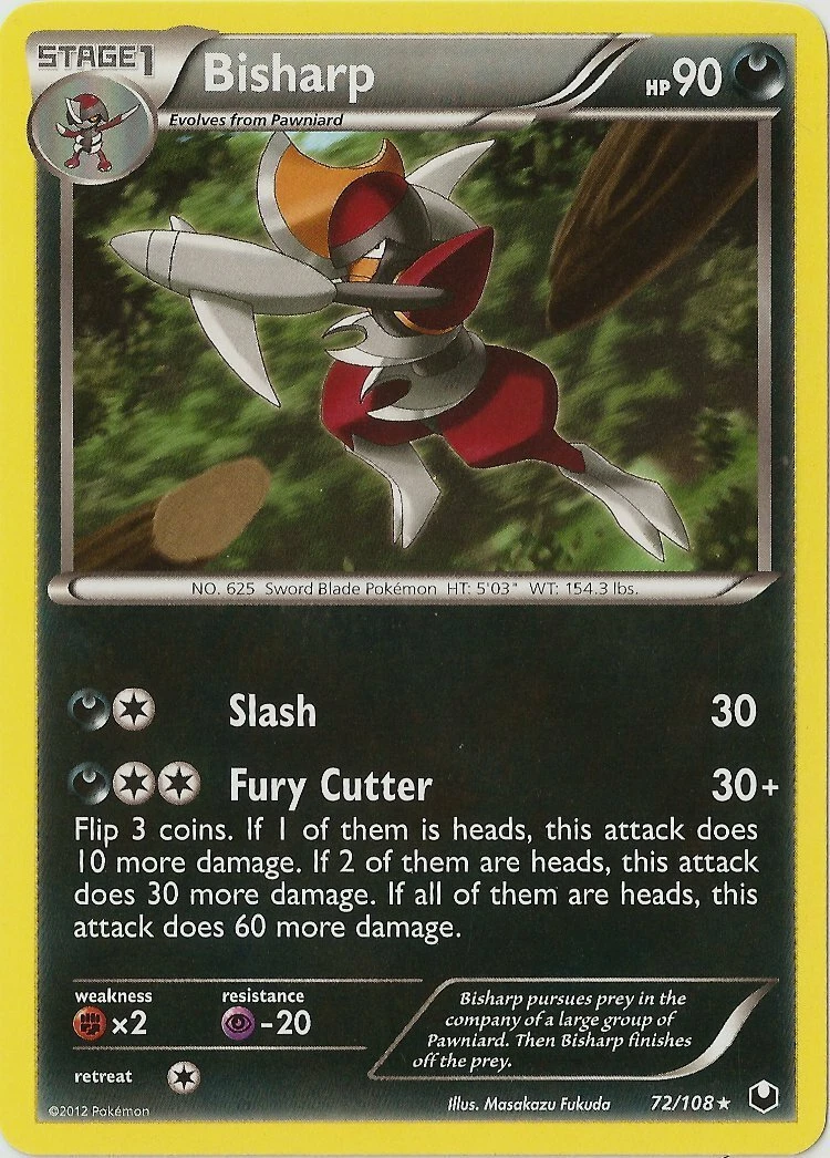 Bisharp - 72/108 - Rare LP, English Pokemon Dark Explorers