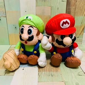 Banpresto 1996 Nintendo Characters Squeaky Hammer Plush Doll Mario & Luigi - Picture 1 of 12
