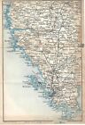 Carta geografica antica ISTRIA sud ovest Parenzo Rovigno Pola 1934 Antique map
