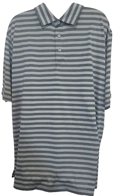 AHEAD Extreme Golf Polo-Black/Gray-Short Sleeve-Collar-Men's Size L - Image 1 of 4