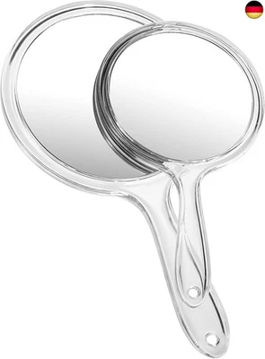OMIRO Handspiegel Doppelseitiger Handspiegel 1X/3X Vergrößerungsspiegel mit G