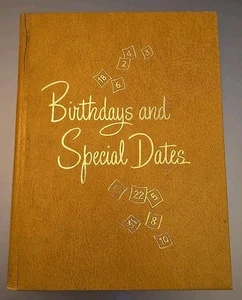 Vtg 1970'S Unused Book BIRTHDAYS AND SPECIAL DATES, C R Gibson & Co •Very Nice• - Imagen 1 de 8