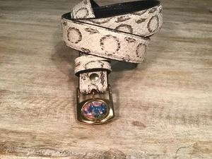 Genuine leather Belt exotic reversible to black removable opal buckle - Picture 1 of 10