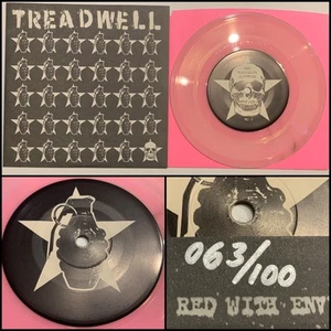 TREADWELL Red With Envy 7” Clear Vinyl #d/100-Le Shok Cambria Nazti Skinz Remain - Picture 1 of 10