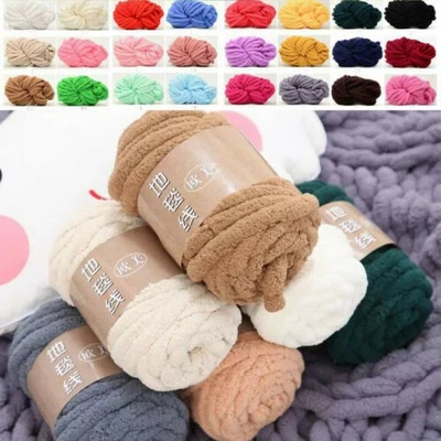 Manta hágalo usted mismo 25 colores 250 g hilo de chenilla súper suave tejido lana bebé Foto 1 de 4