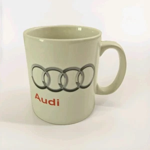 Taza de café de té de cerámica blanca con logotipo de coche Audi - Imagen 1 de 6