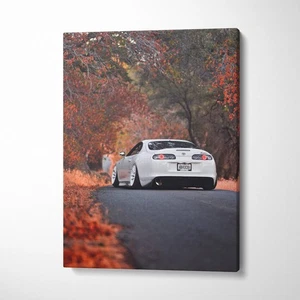Toyota Supra MK4 High Resolution Museum Quality Vertical Automotive Canvas Print - Picture 1 of 14