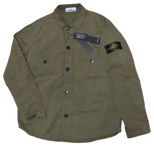 Rare STONE ISLAND Shirt Jacket M Olive Green Cotton Japan Exclusive F/S - Picture 1 of 17
