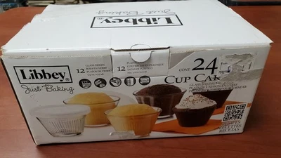 Libbey Just Baking 24 Cupcake Set ~ 12 Glasses and 12 Lids - Image 1 of 4