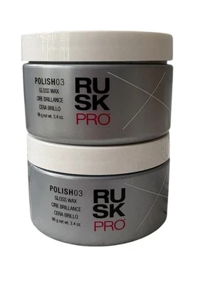 Pack de 2! Cera para cabello brillante RUSK PRO POLISH 03 3,4 OZ sujeción ligera para control de brillo Foto 1 de 4
