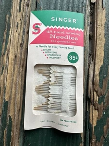 Surtido de agujas de coser a mano Singer estilo C-16 manga parcial 45 piezas  - Imagen 1 de 3