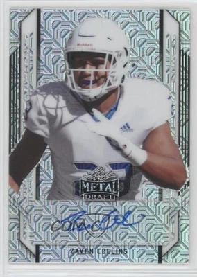 2021 Leaf Metal Draft Portrait Silver Mojo /30 Zaven Collins Rookie Auto RC - Image 1 of 2