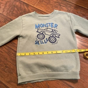 Garanimals Boys 5t Monster Truck Sweatshirt Fade Shown - Picture 1 of 4