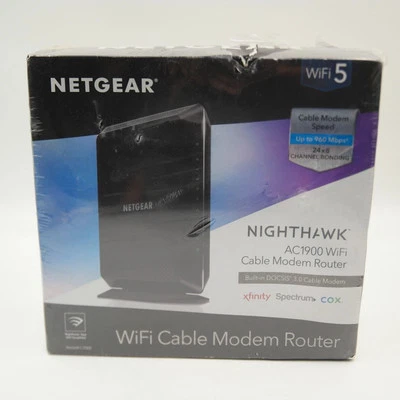 New Sealed Netgear Nighthawk AC1900 Wifi Cable Modem Router C7000 960mbps - Image 1 of 4