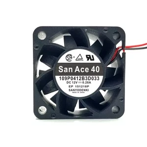 Sanyo 109P0412B3D033 12v 0.28A 4028 4cm 2pin Cooling Fan - Picture 1 of 1