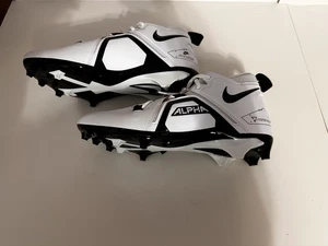 Nike Football Cleats Mens 11.5 Alpha Menace Pro 3 White/Black NEW - Picture 1 of 4