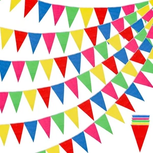 1020ft 720pcs Colorful Pennant Banner Flags Multicolor Bunting String Triangl... - Picture 1 of 7