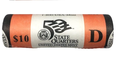 2005 D OREGON State Quarter BU Roll US Mint Wrap Roll 40 Coins WASHINGTON 25¢ - Image 1 of 2